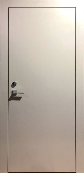 Внешняя сторона Однопольная глухая противопожарная дверь EI 60 RAL 7047 (со скрытыми петлями) (26)