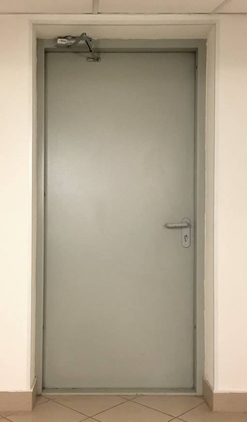 Огнестойкая одноольная дверь с доводчиком Огнестойкая одноольная дверь с доводчиком