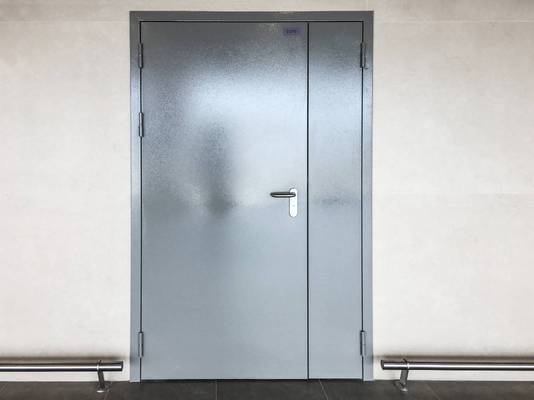 Полуторная порошковая дверь