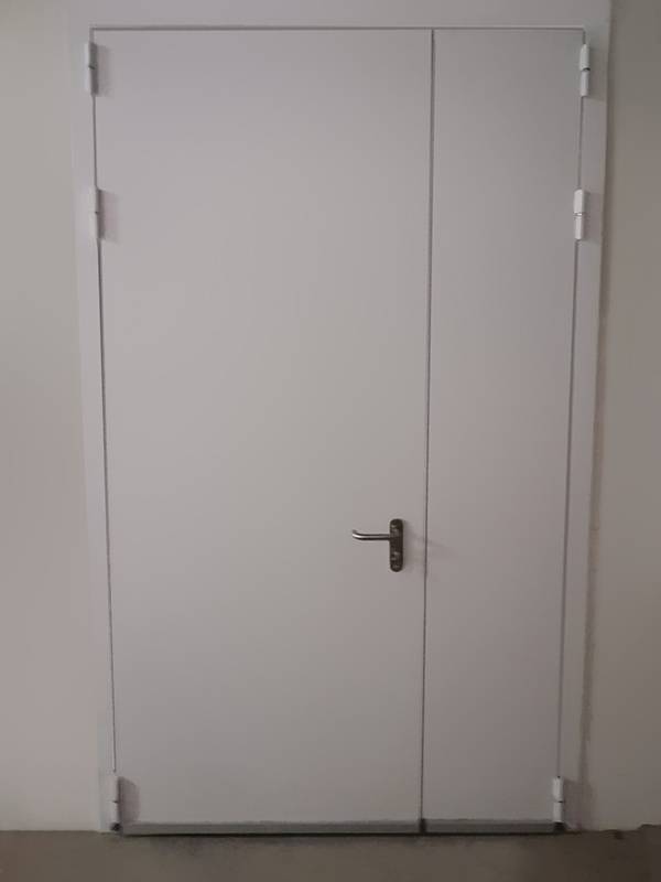 Полуторопольная дверь с внешней стороны Полуторопольная дверь с внешней стороны