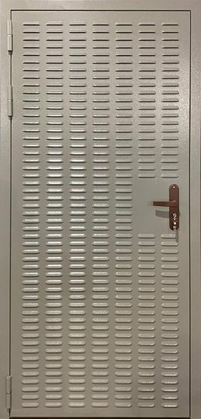 Внешняя сторона двери Техническая дверь с пробивной решеткой (02)