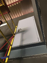 Глухая однопольная дверь в пожарном депо Глухая однопольная дверь в пожарном депо